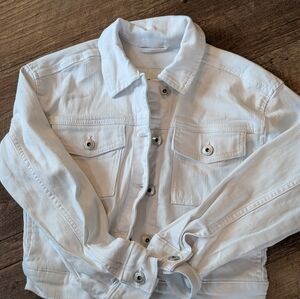 Abercrombie Kids White Denim Jacket